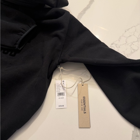Fear of God Essentials Hoodie 'Jet Black' - Picture 4 of 5